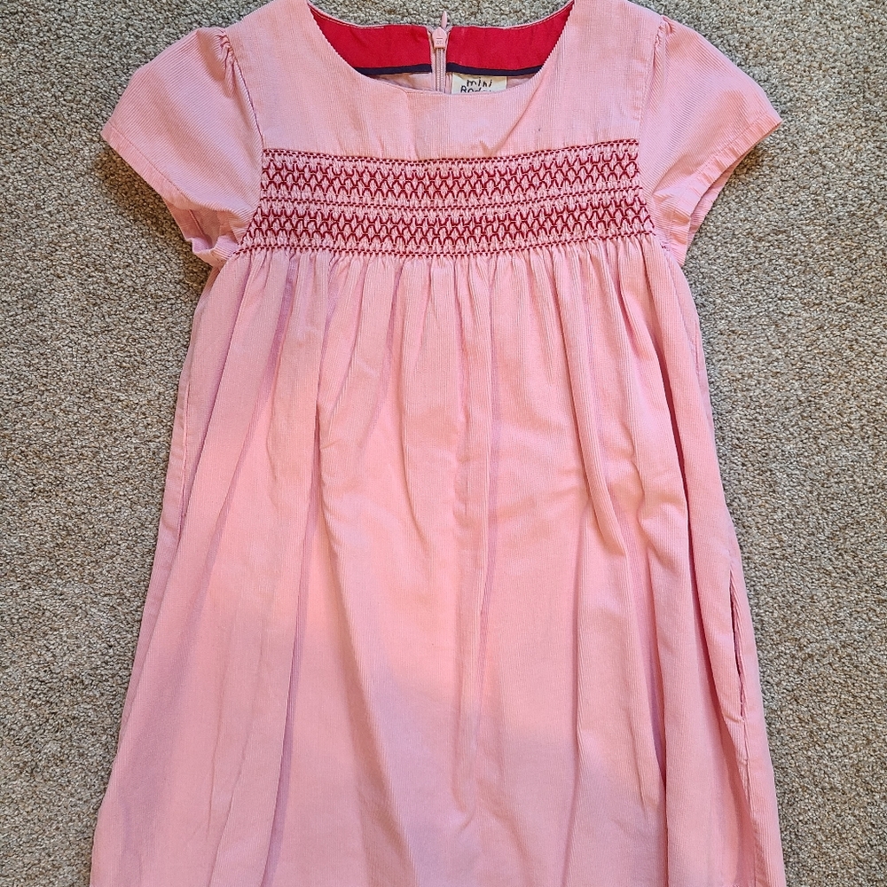 Mini Boden corduroy smocked dress